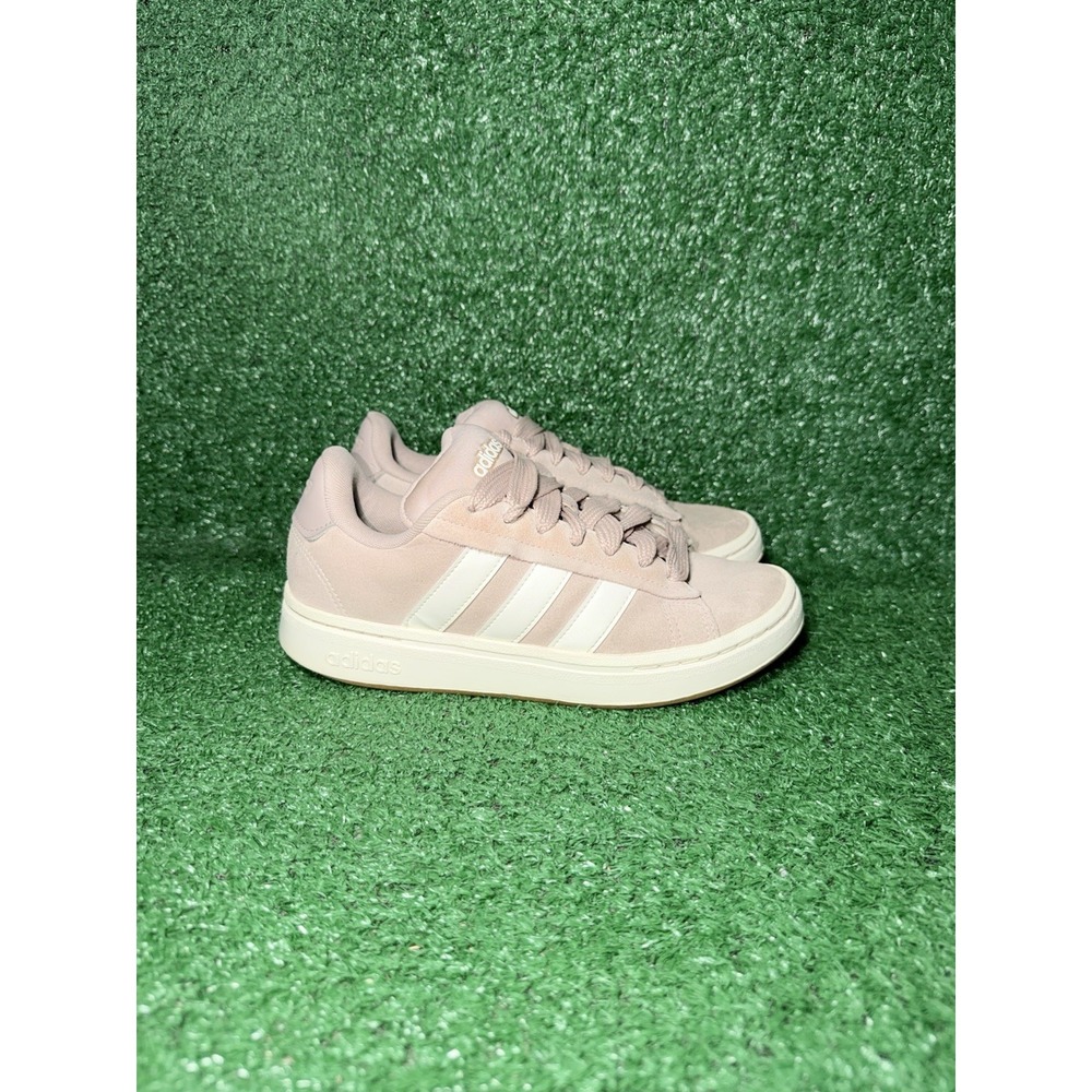 Adidas Grand Court Alpha Womens Size 7 Pink White Athletic Skate Shoes Sneakers